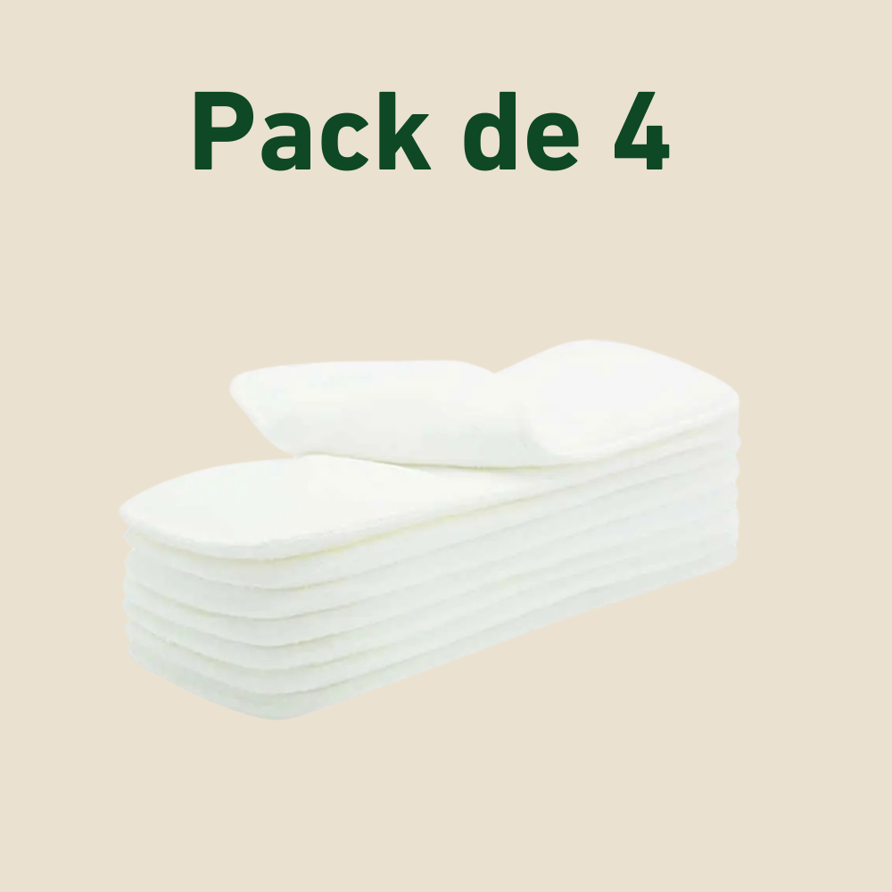 Pack d'inserts en coton et fibres de bambou